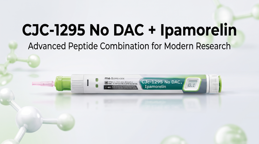 CJC-1295 No DAC och Ipamorelin – illustration av peptidkombinationens synergistiska effekt på tillväxthormon, återhämtning och sömnkvalitet